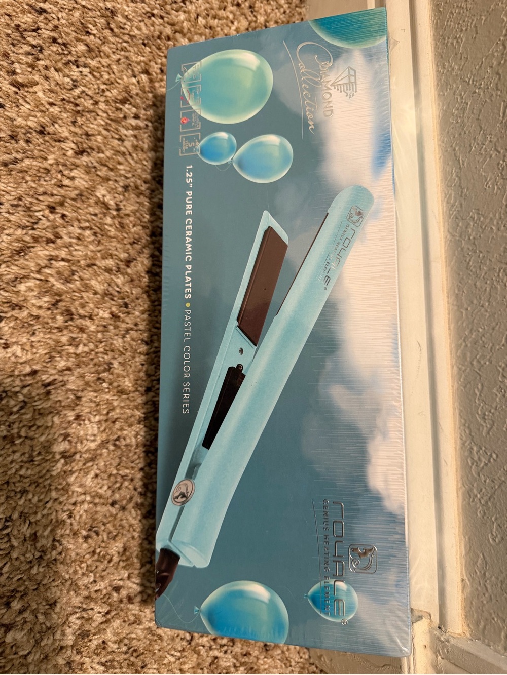 Aqua Blue Tourmaline Ceramic Hair Straightener